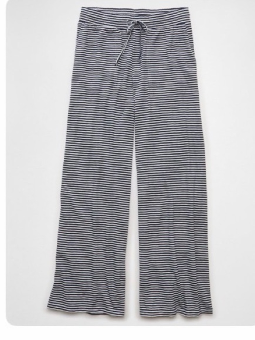 American Eagle Sunchaser Knit High-Waisted Pants Navy/White Large